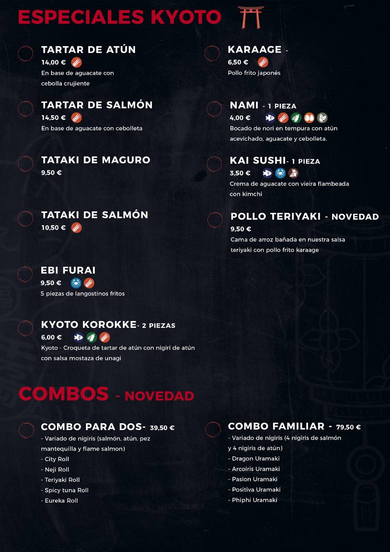 Kyoto Sushi Rota меню
