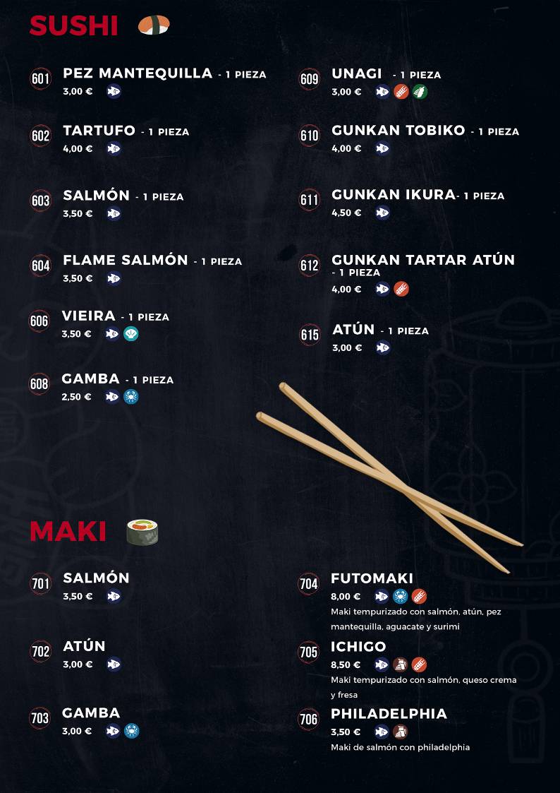 Kyoto Sushi Rota меню