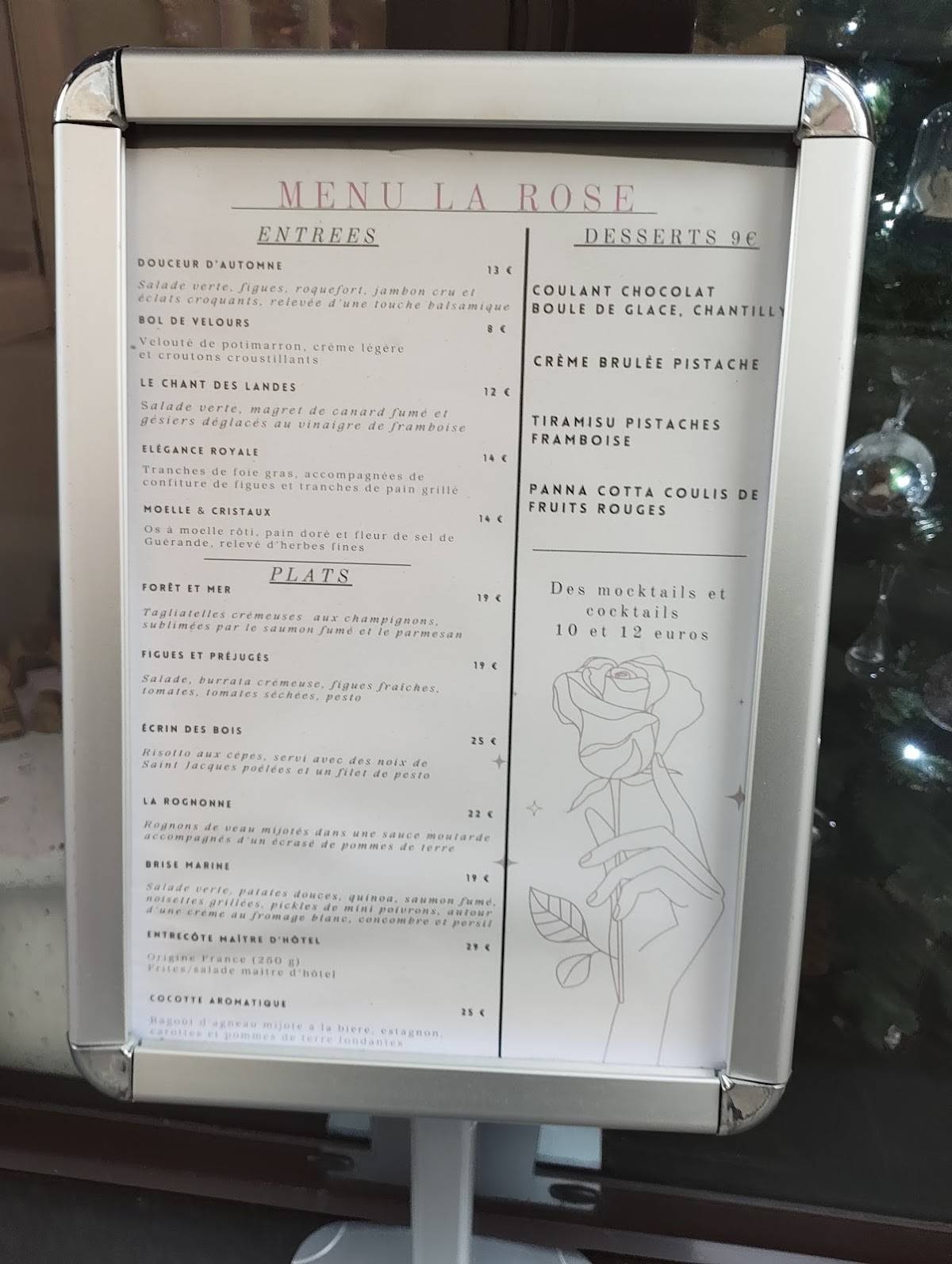 LA ROSE меню