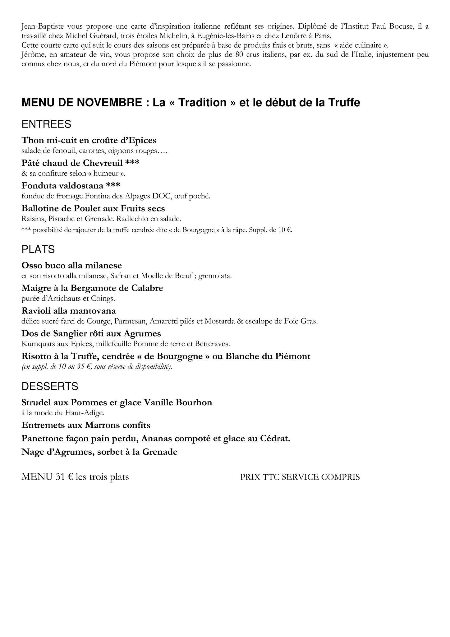 L'Opéra-bouffe меню