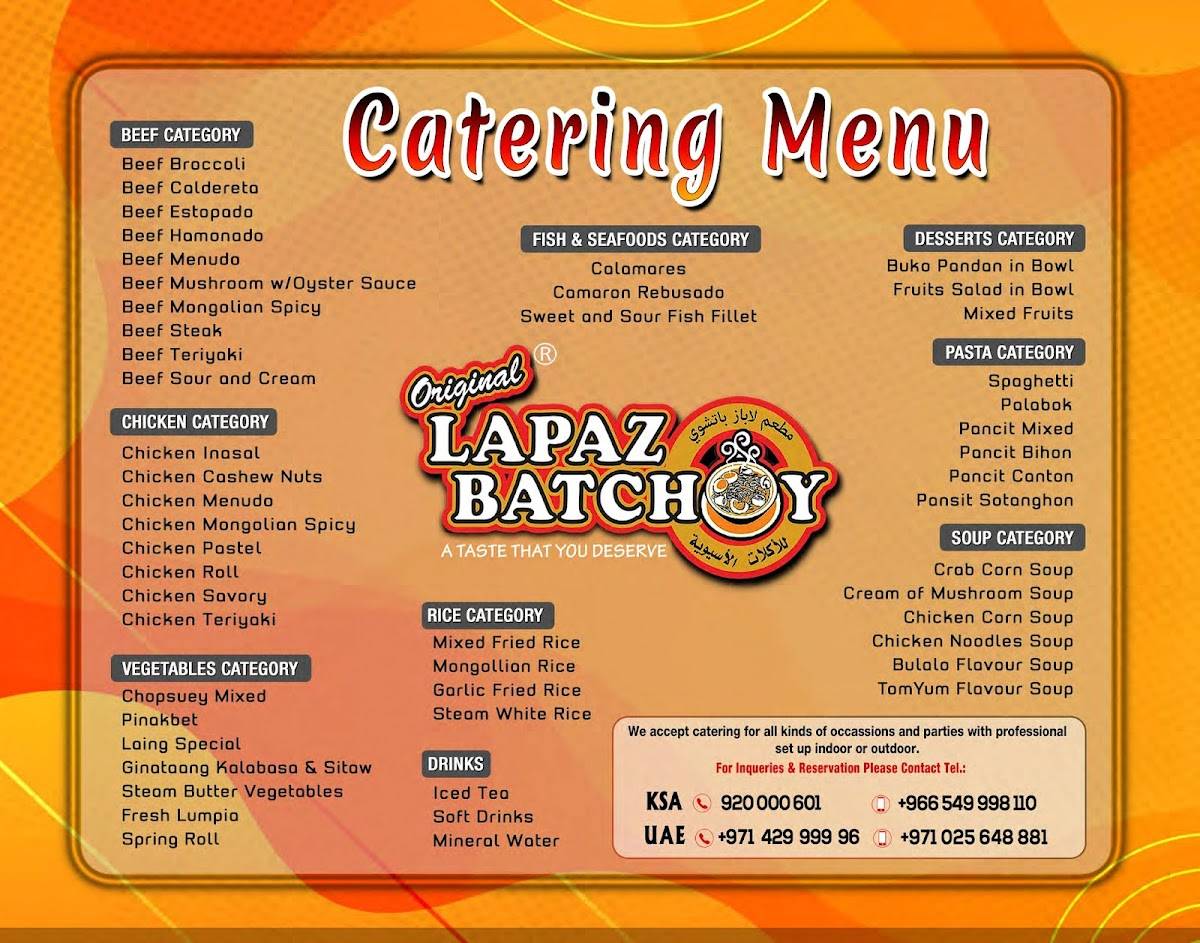 LaPaz Batchoy Elite Br меню