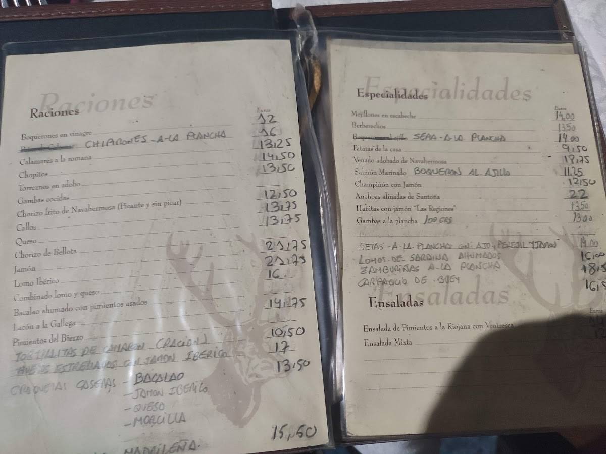 La Taberna de Regiones меню