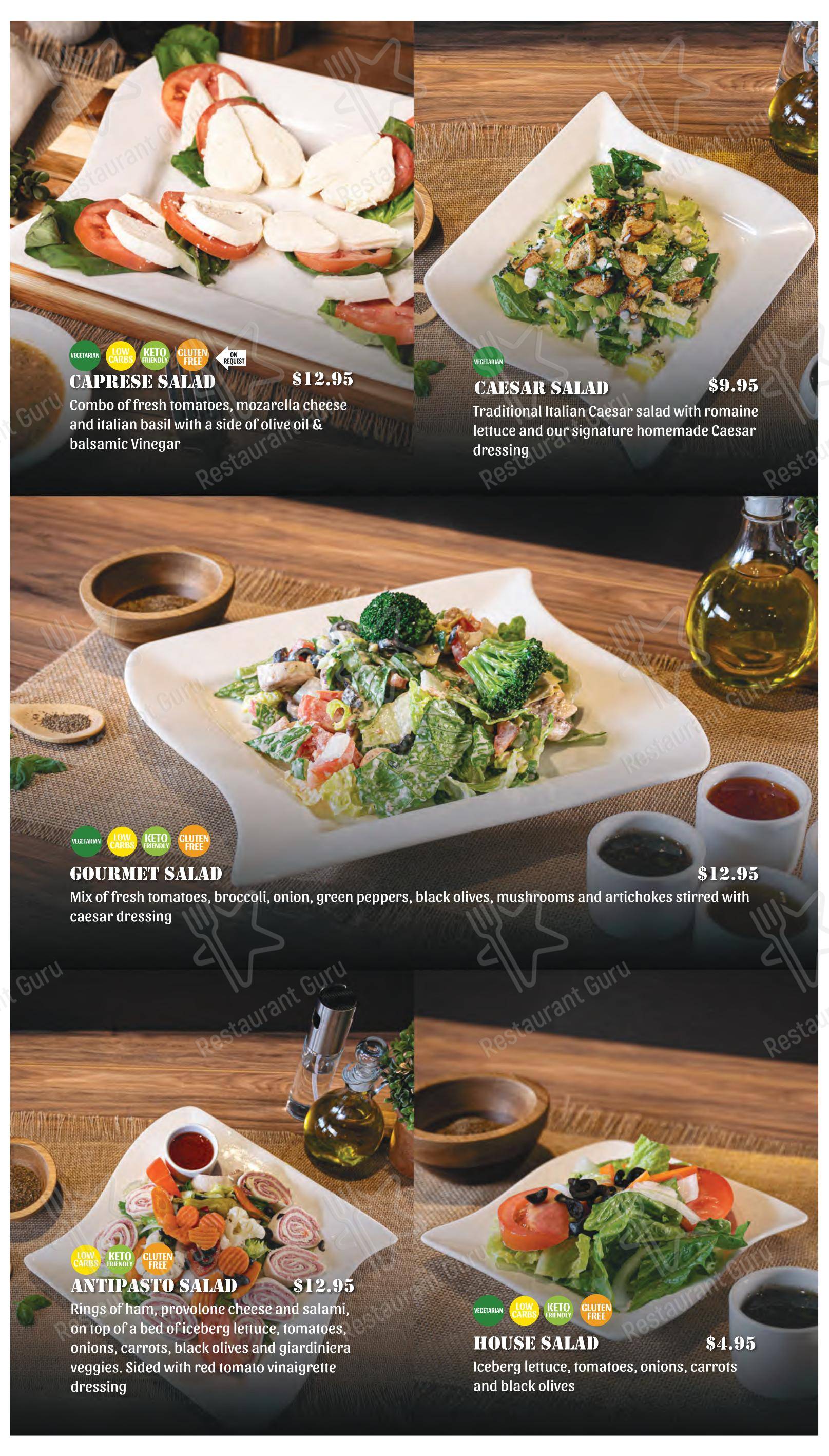 Меню пиццерии Little Rome Restaurant & Pizza