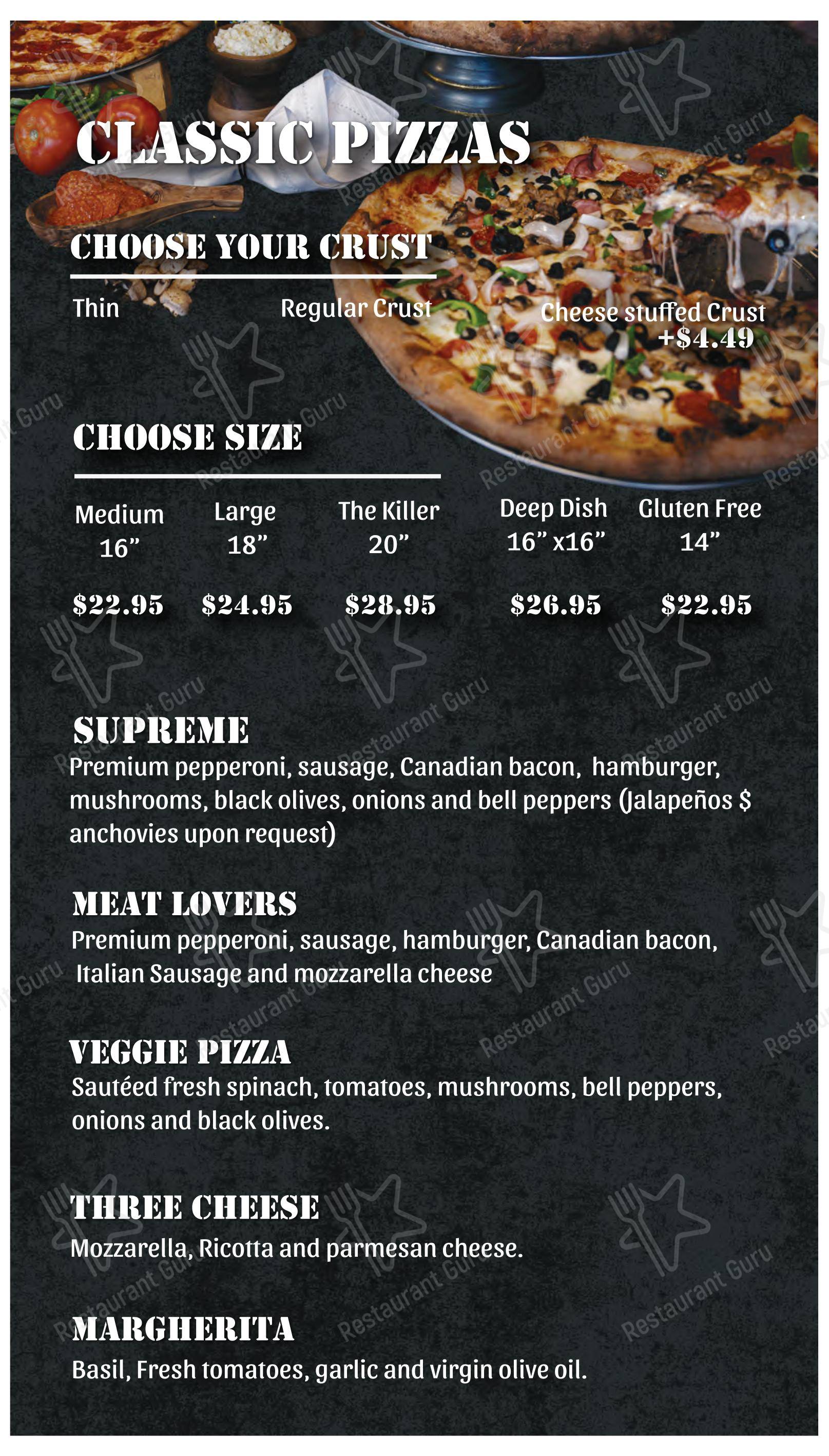 Меню пиццерии Little Rome Restaurant & Pizza - Меню