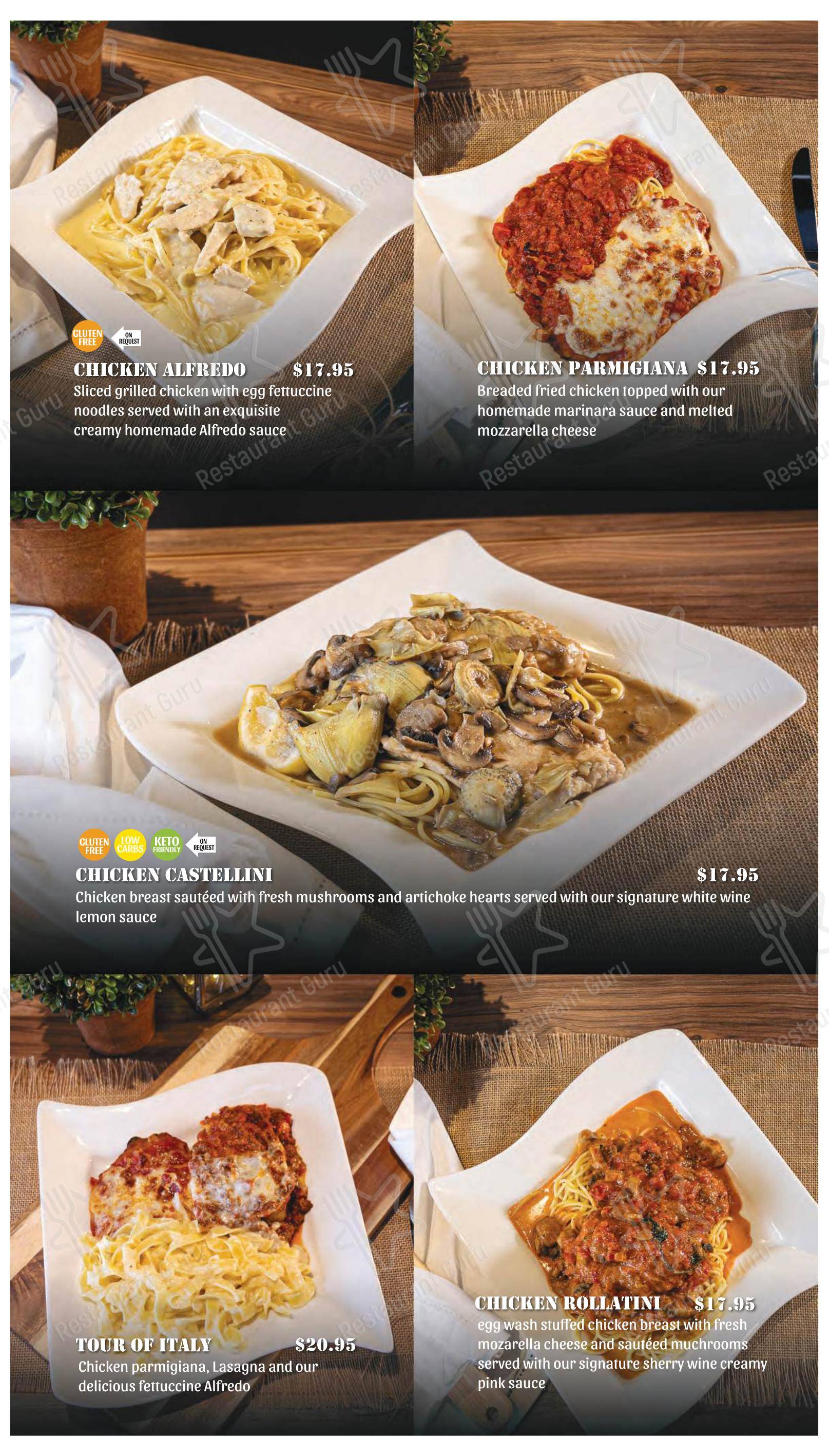 Little Rome Restaurant & Pizza в Плано - Меню