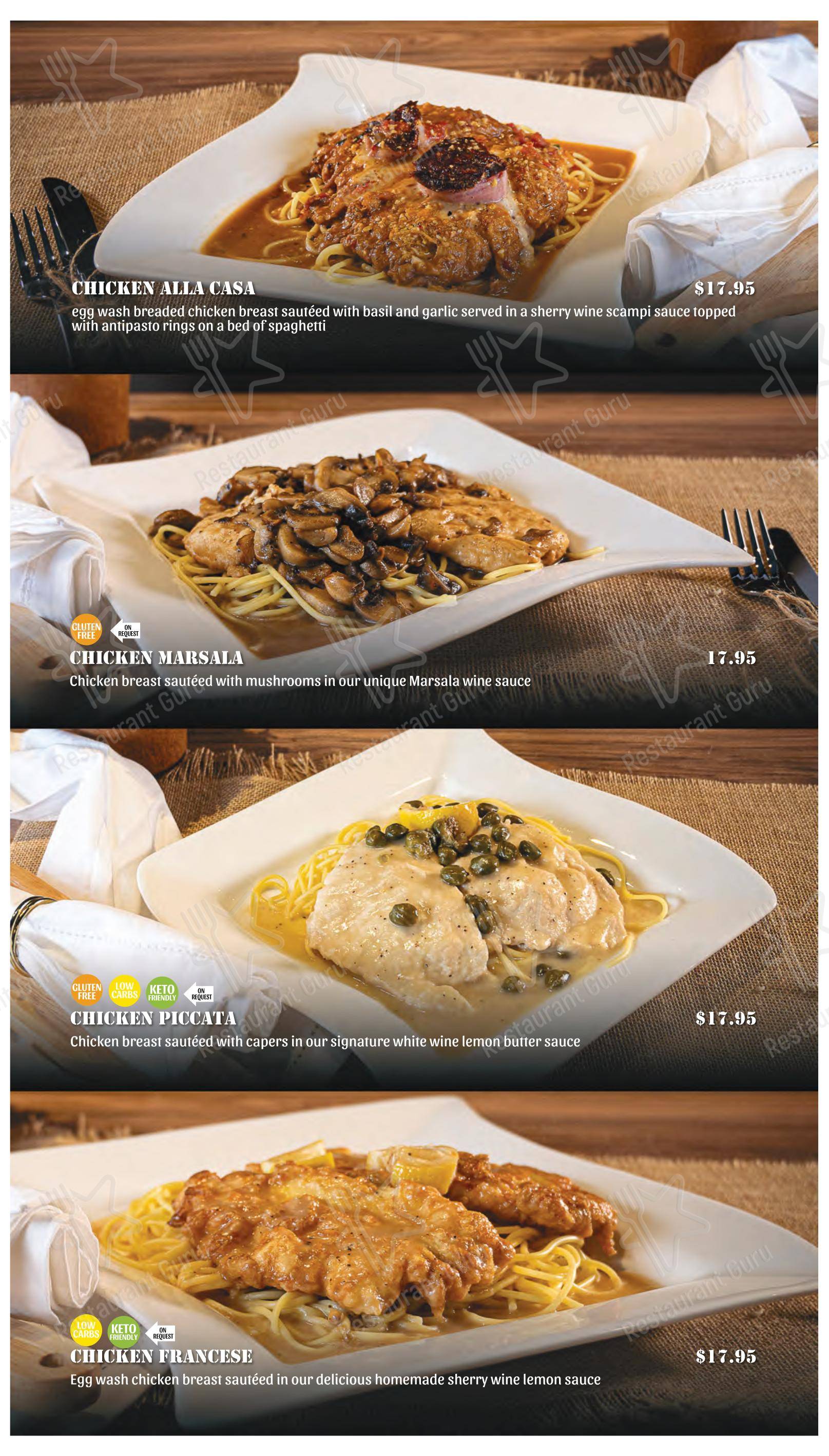 Little Rome Restaurant & Pizza в Плано - Меню