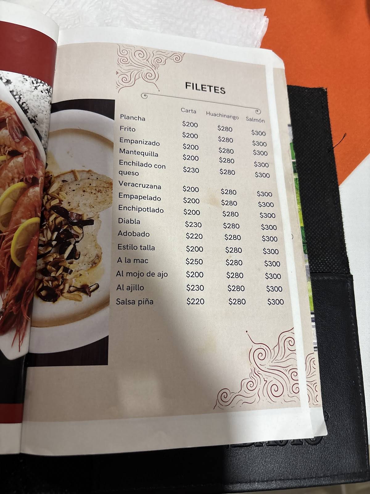 MARISCOS DON NICO PACHUCA меню