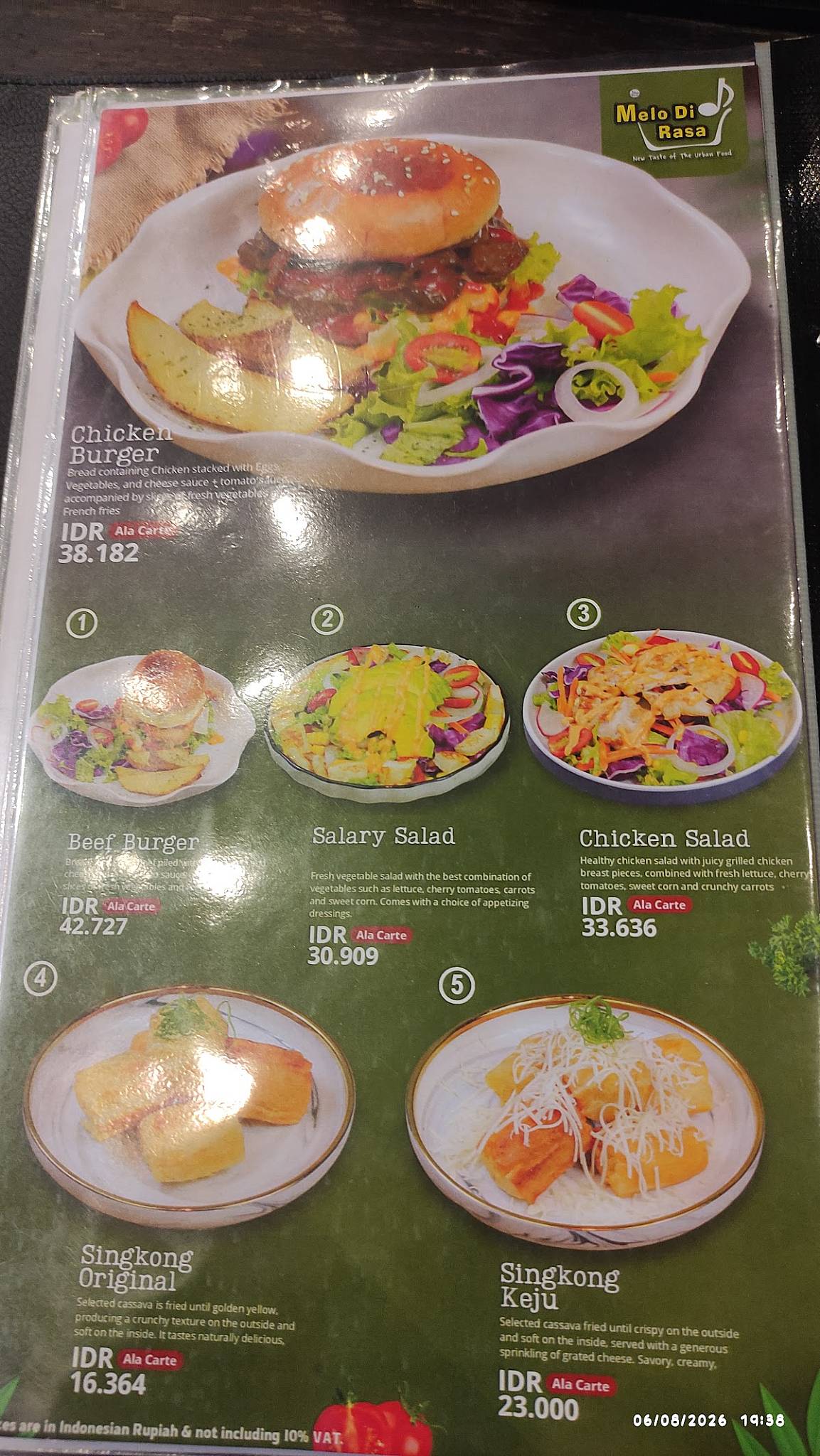 MELODI RASA Resto меню