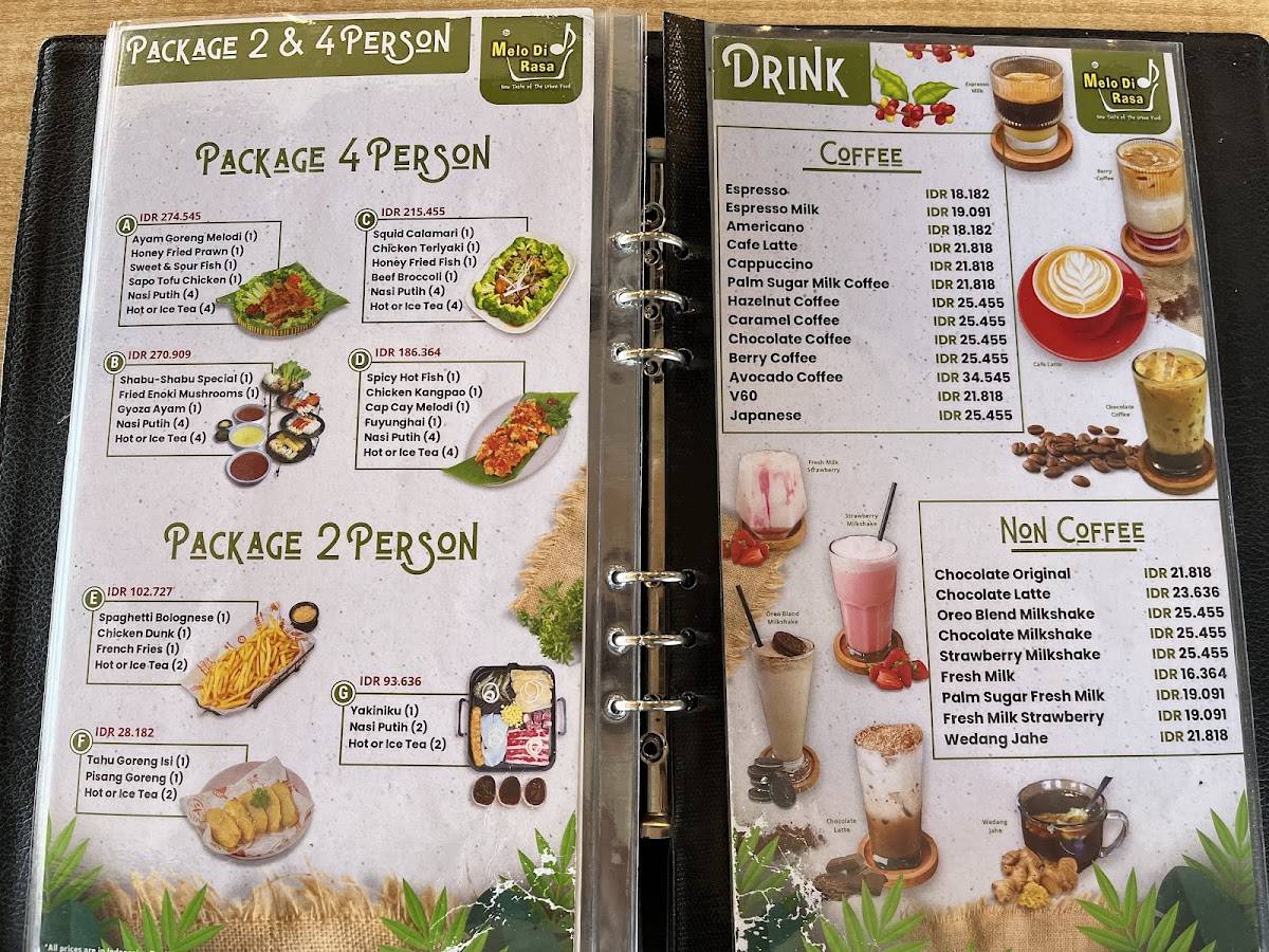 MELODI RASA Resto меню