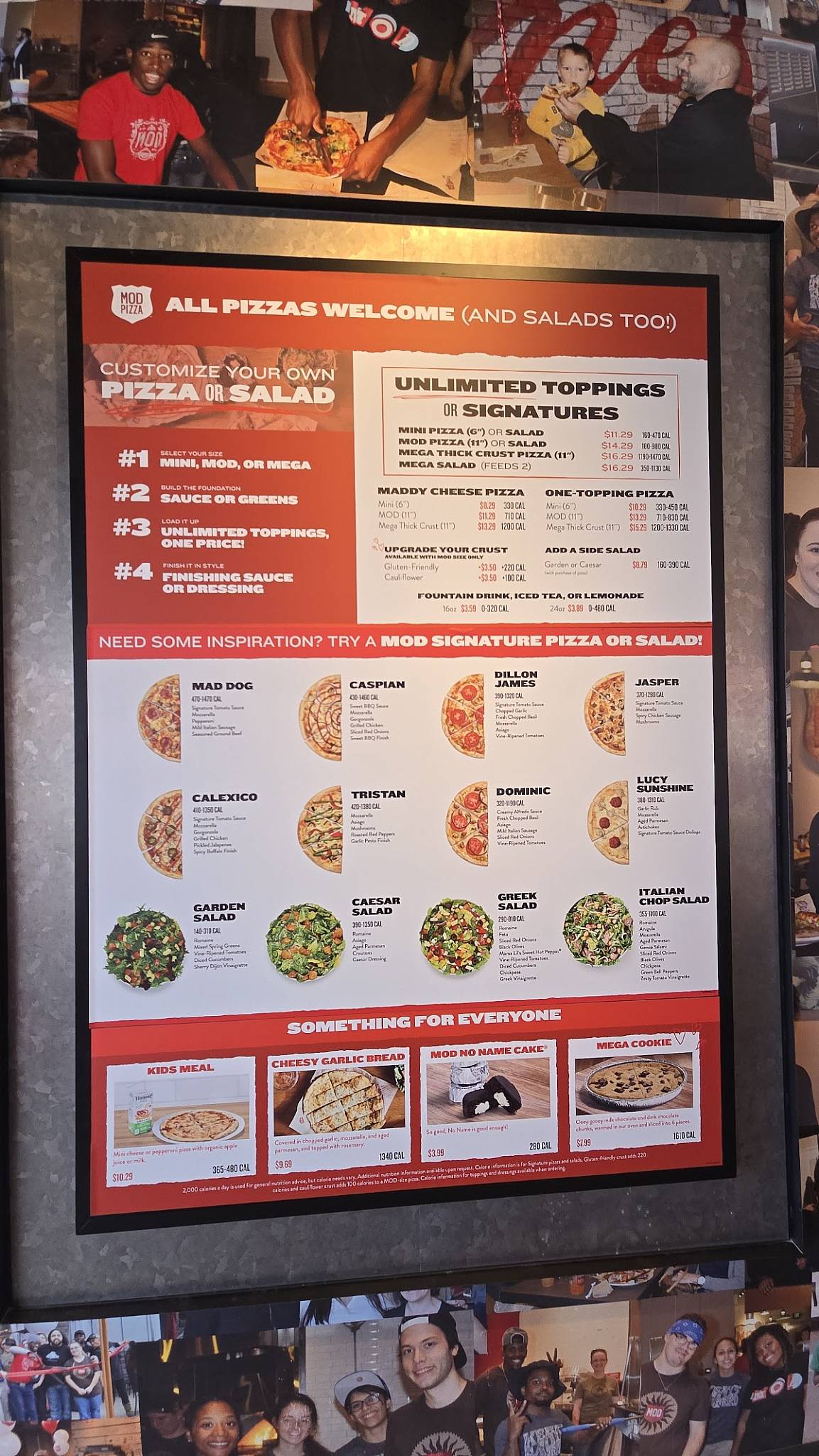 MOD Pizza меню
