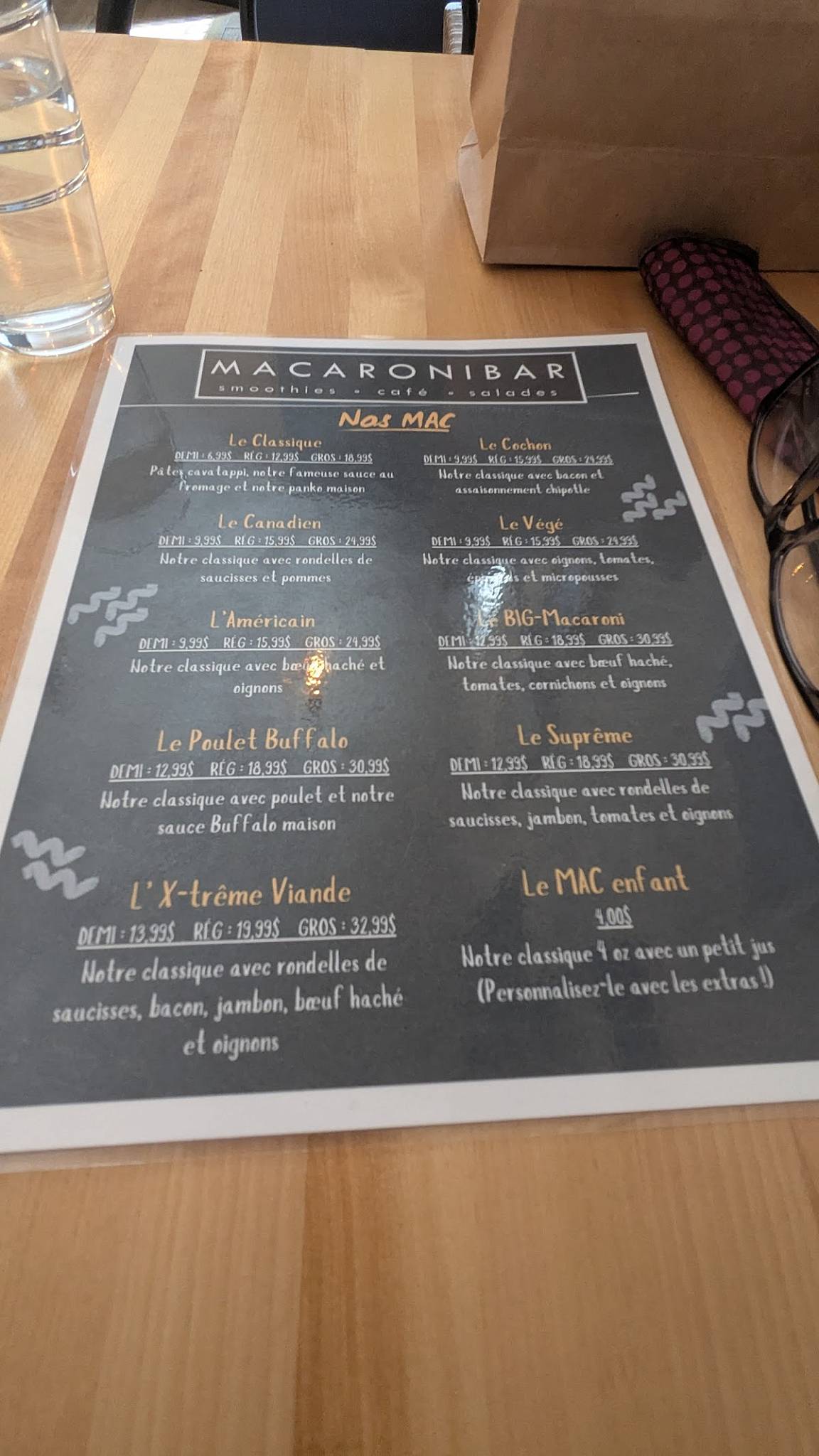 Macaronibar меню