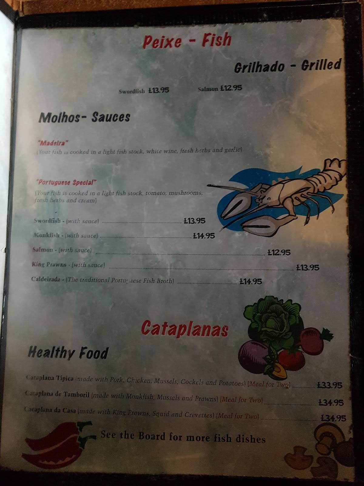Madeira Restaurante меню