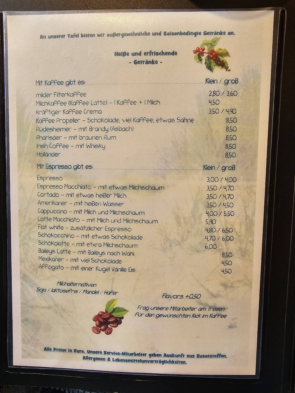 Mahlwerk café меню
