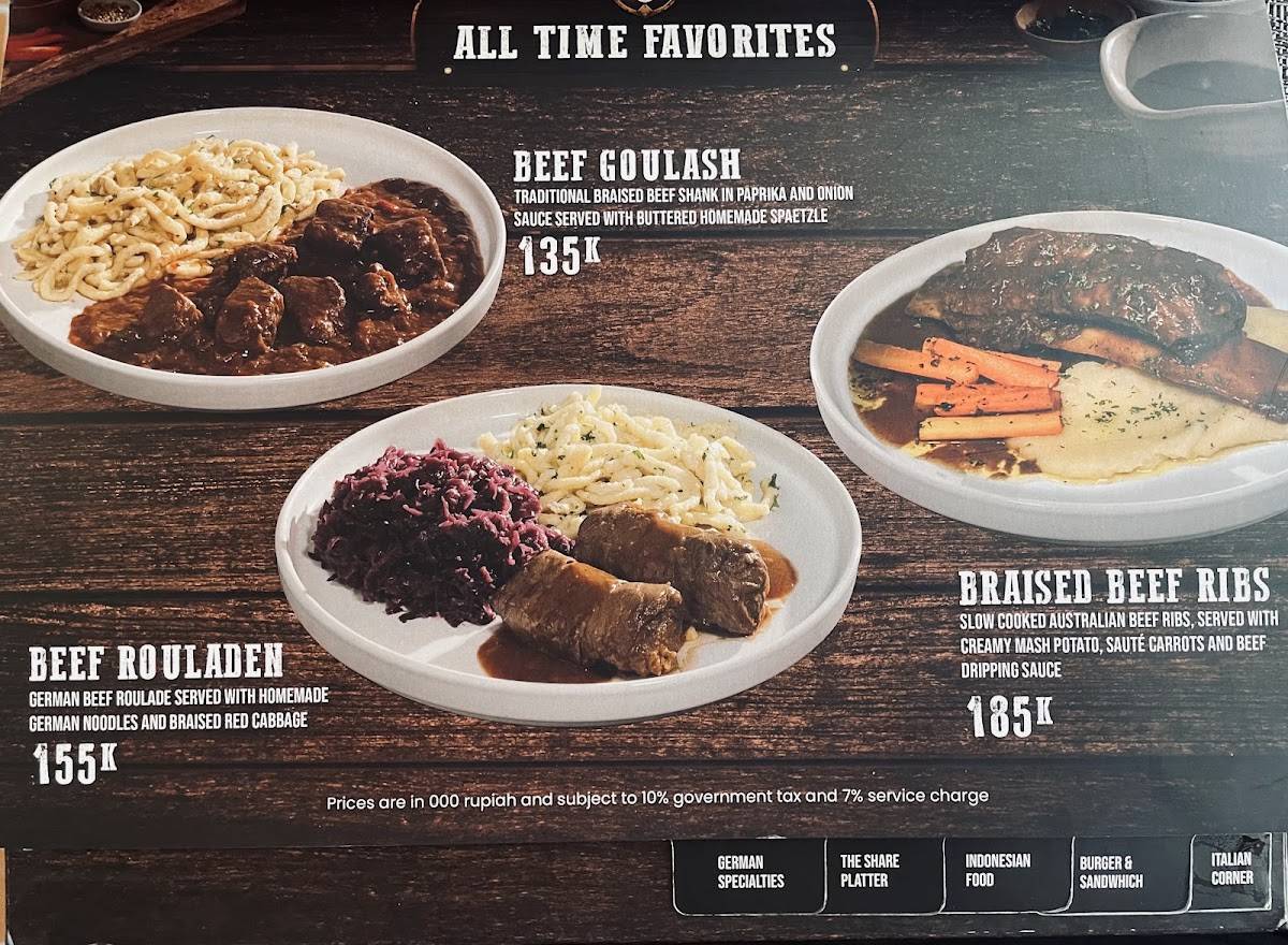 Mama's German Restaurant меню