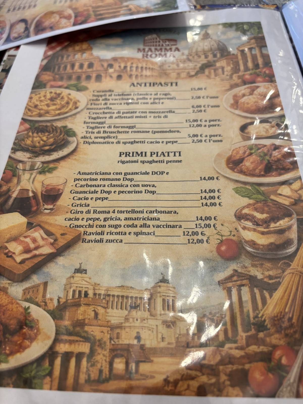 Mamma Roma меню