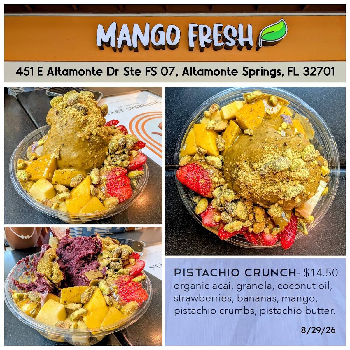 Mango Fresh меню