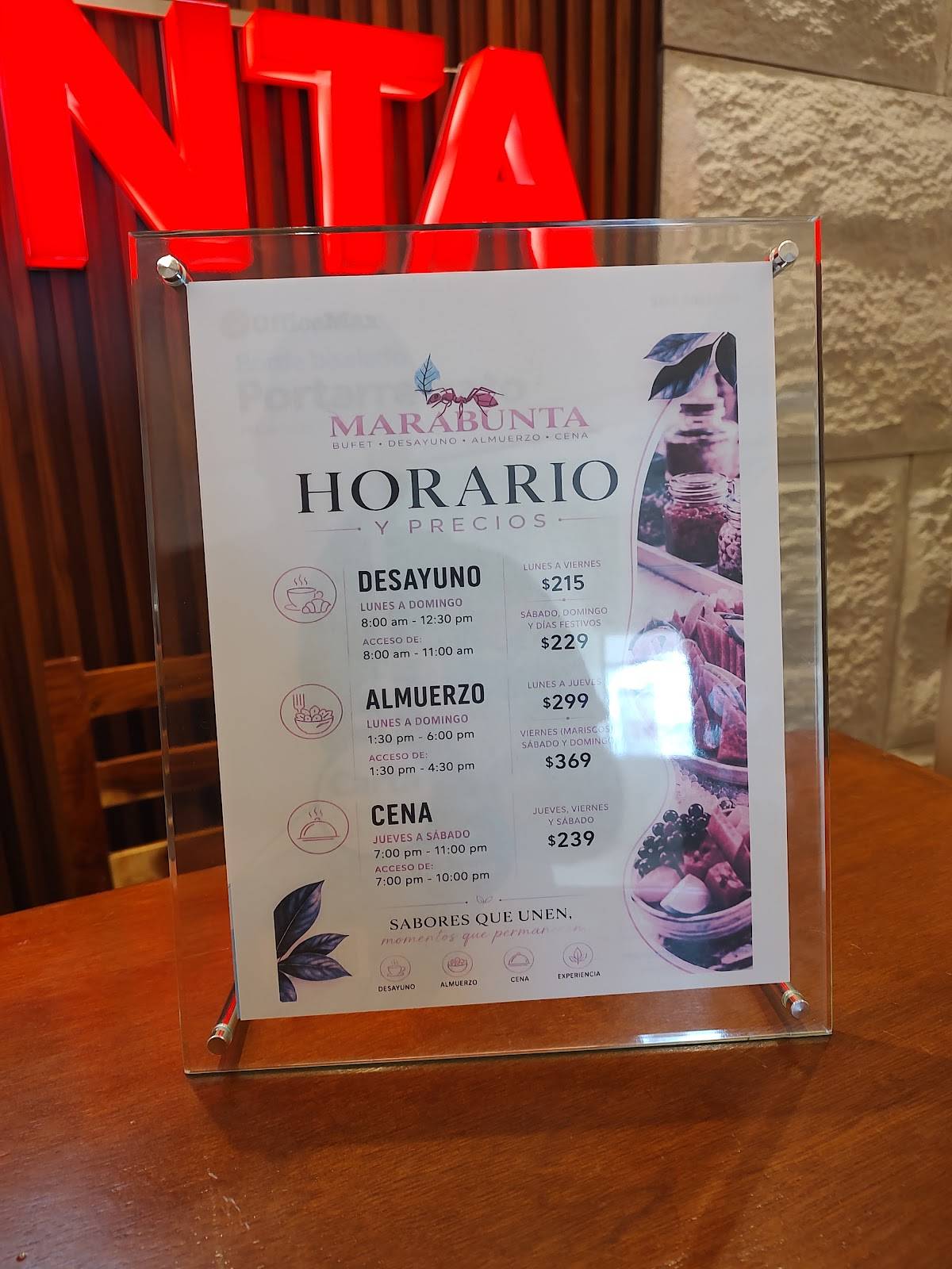 Marabunta Buffet меню