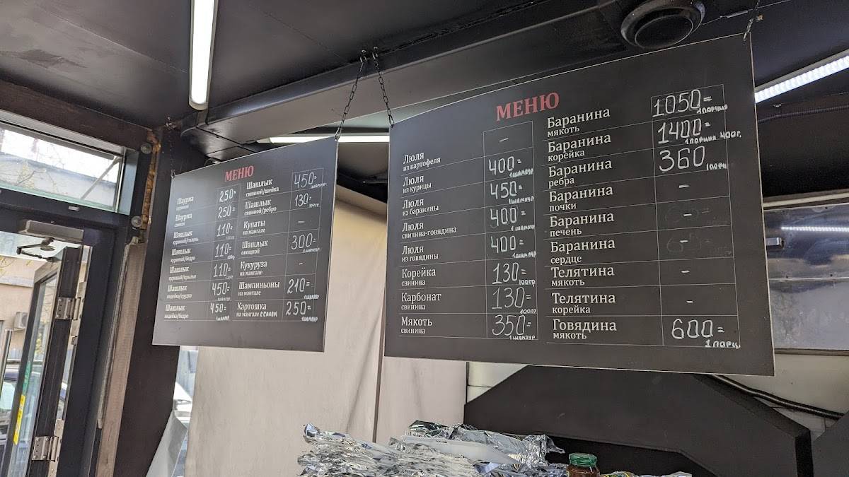Мясо меню