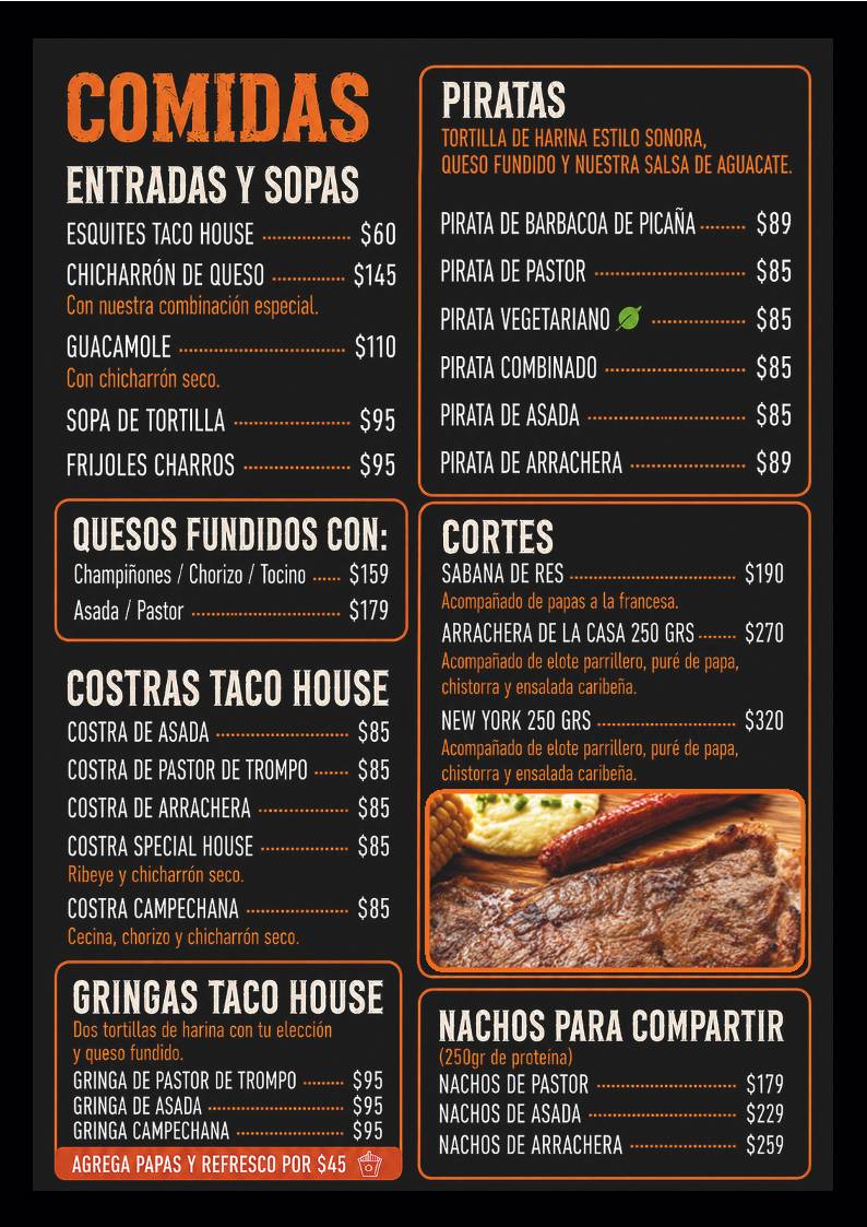 Taco House Mérida меню