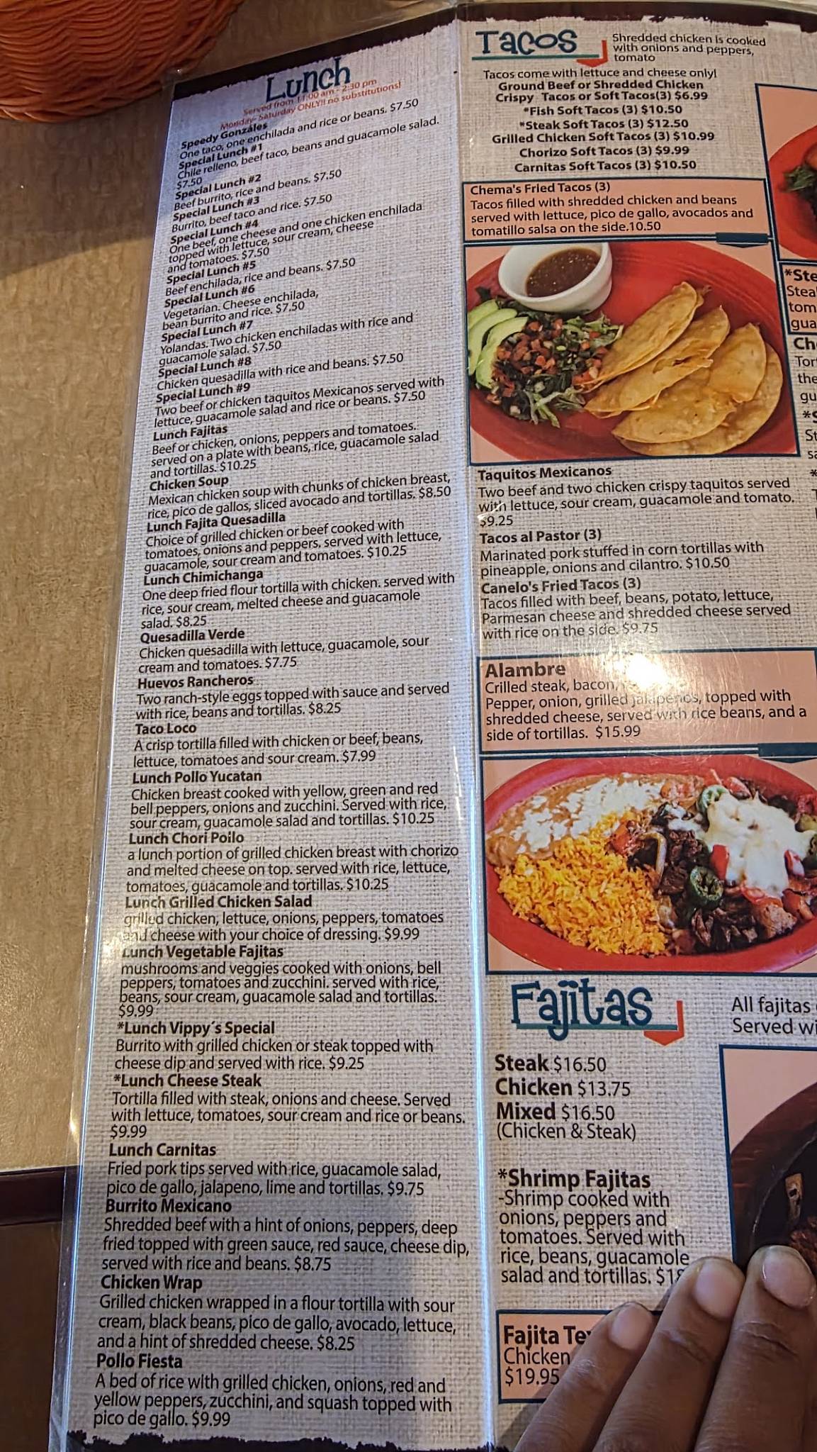 Mi Ranchito меню