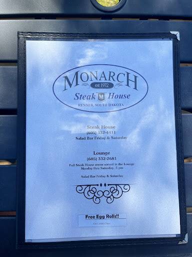 Monarch Steak House & Lounge меню