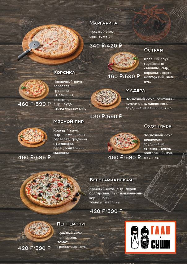 ГлавСуши меню