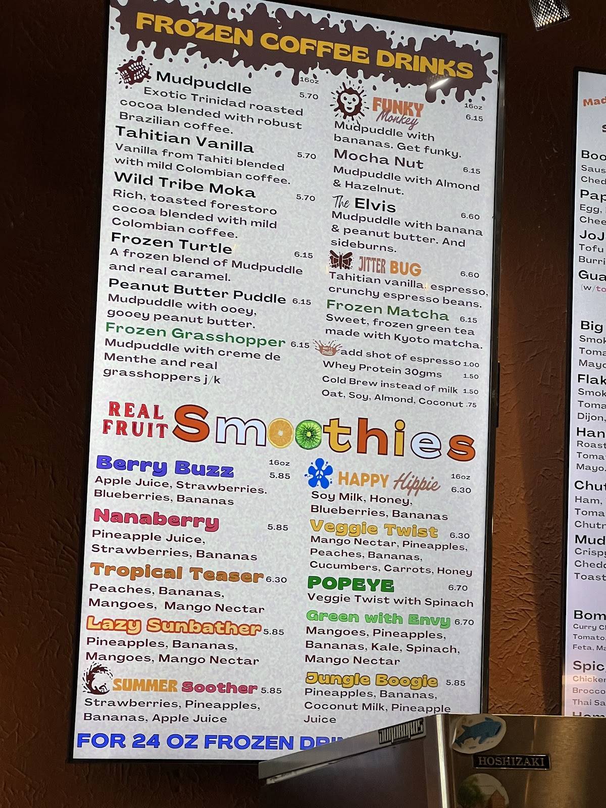 Mudhouse Coffee Springfield меню