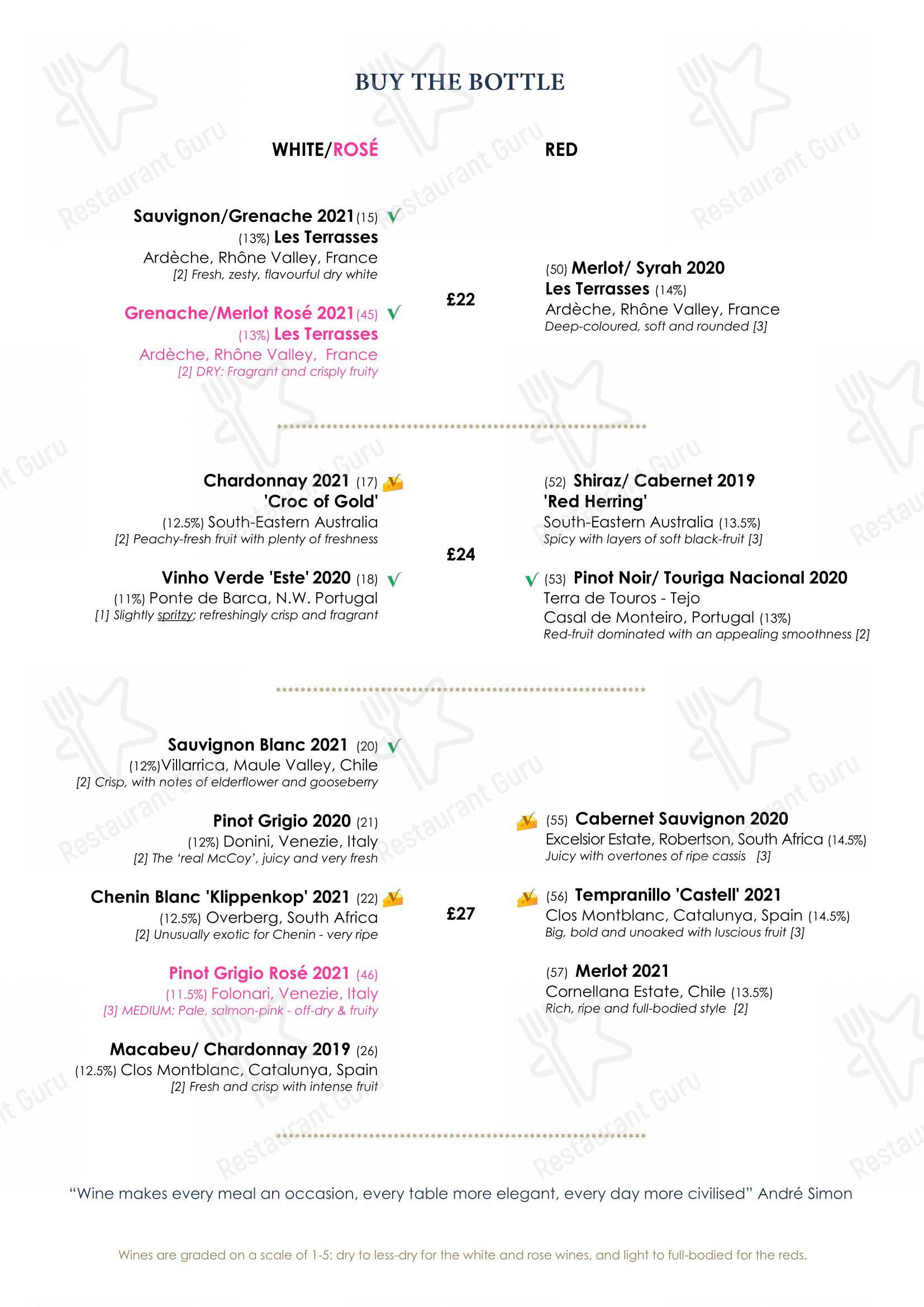 Lunch Menu ресторана Mullion Cove Hotel Cornwall