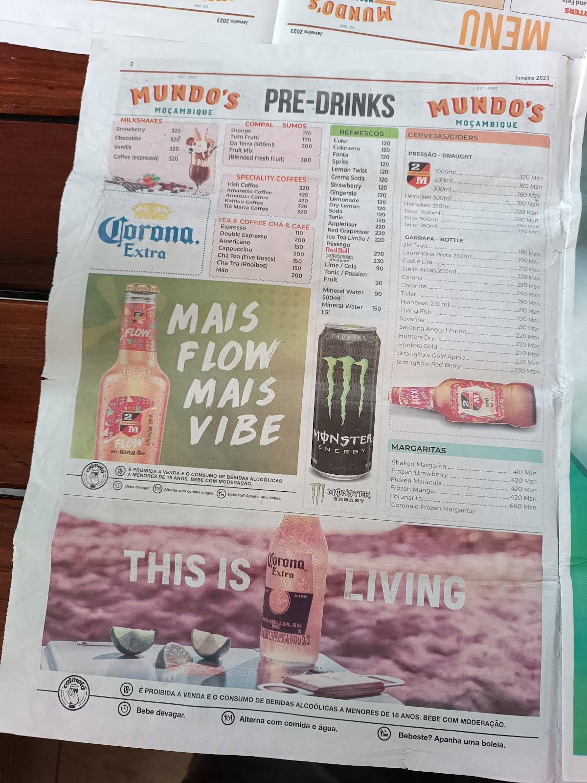 Mundo's меню