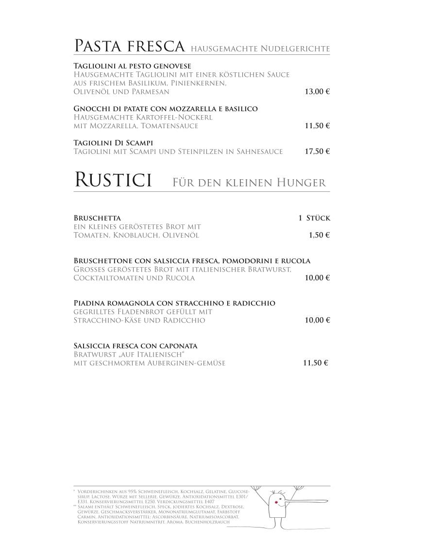 Ristorante Pinocchio Inh. Giuseppe Tedesco меню