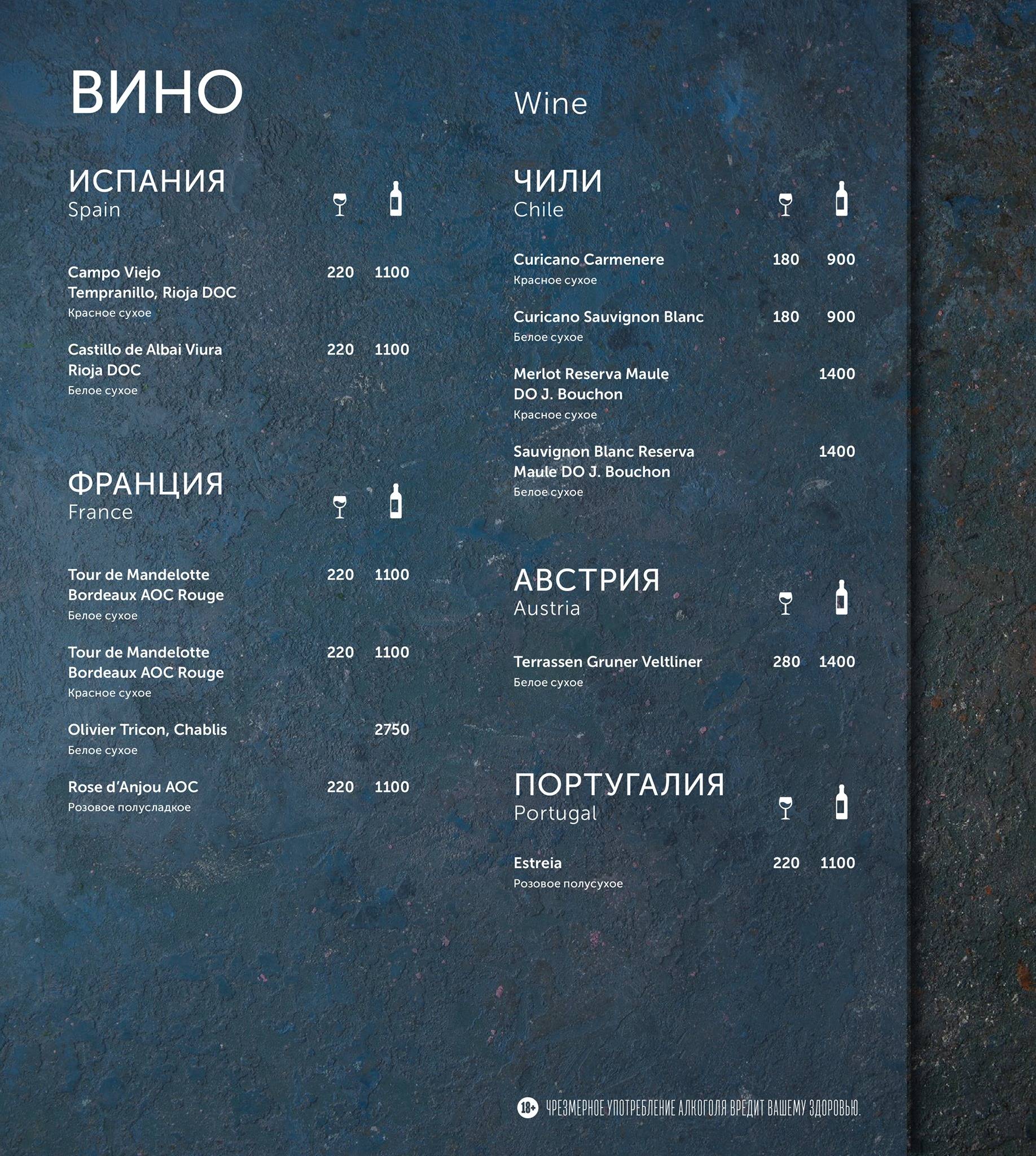 Mario_resto Murmansk меню