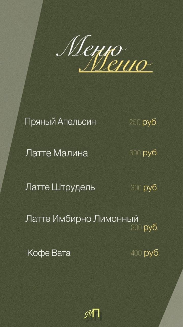 На Патриках меню