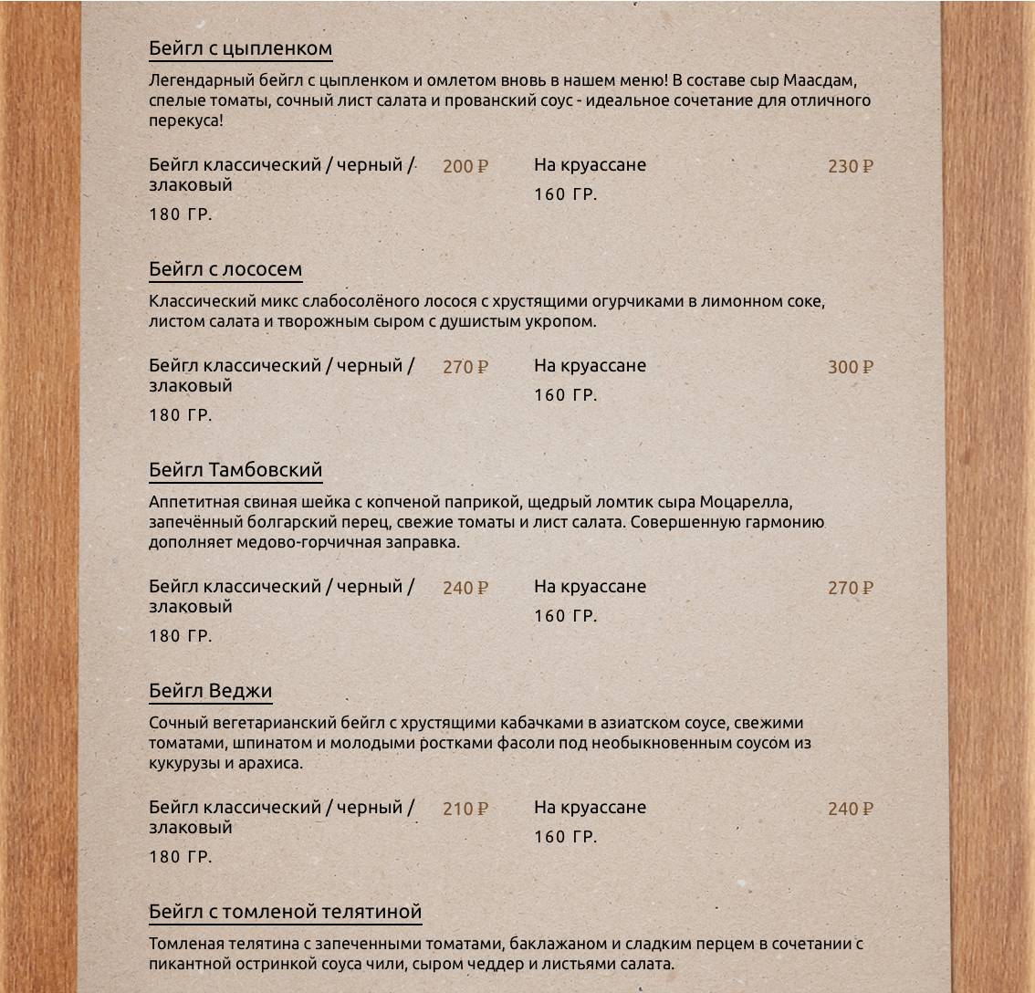 Академия кофе меню