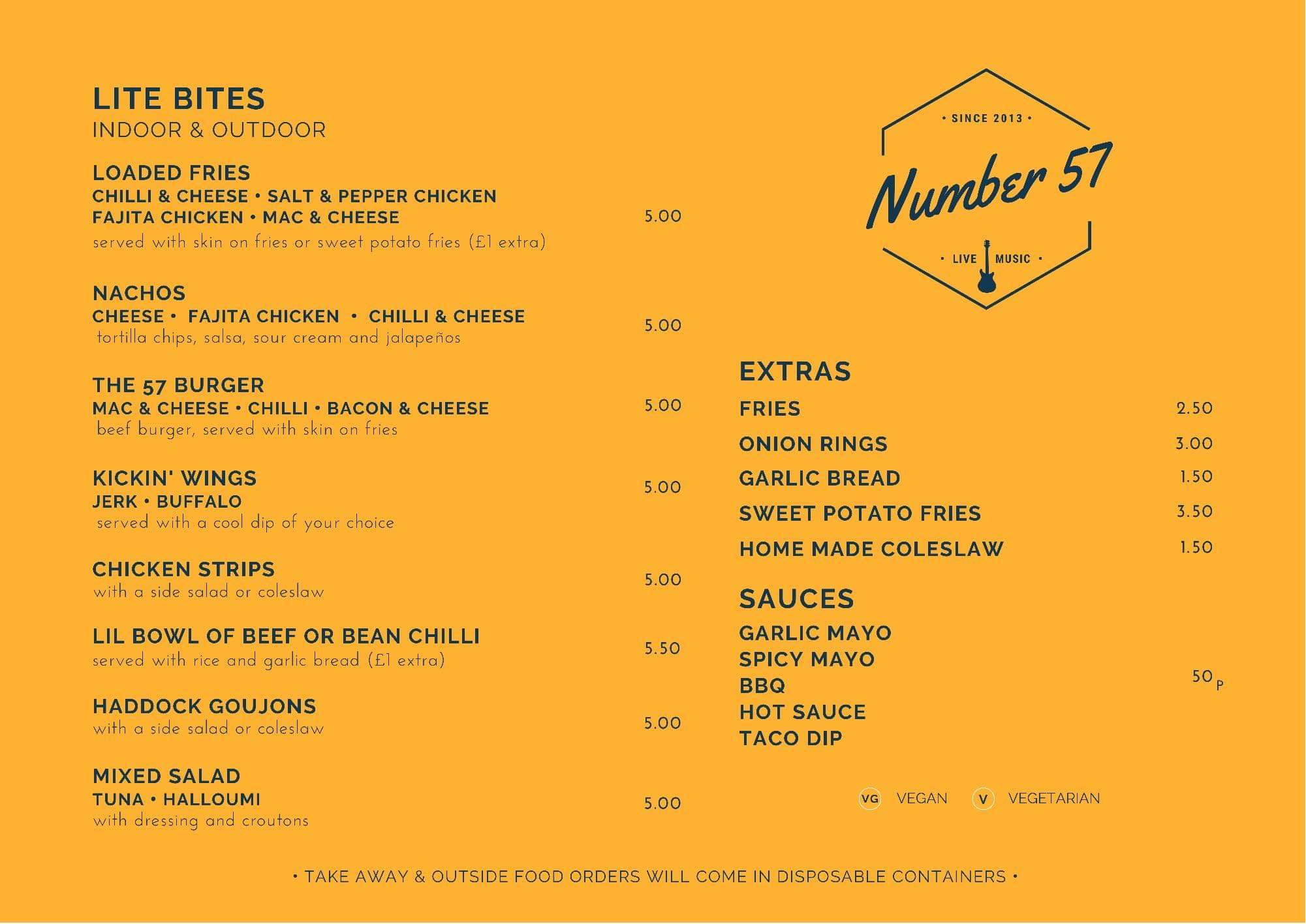 Number 57 Pub Company меню