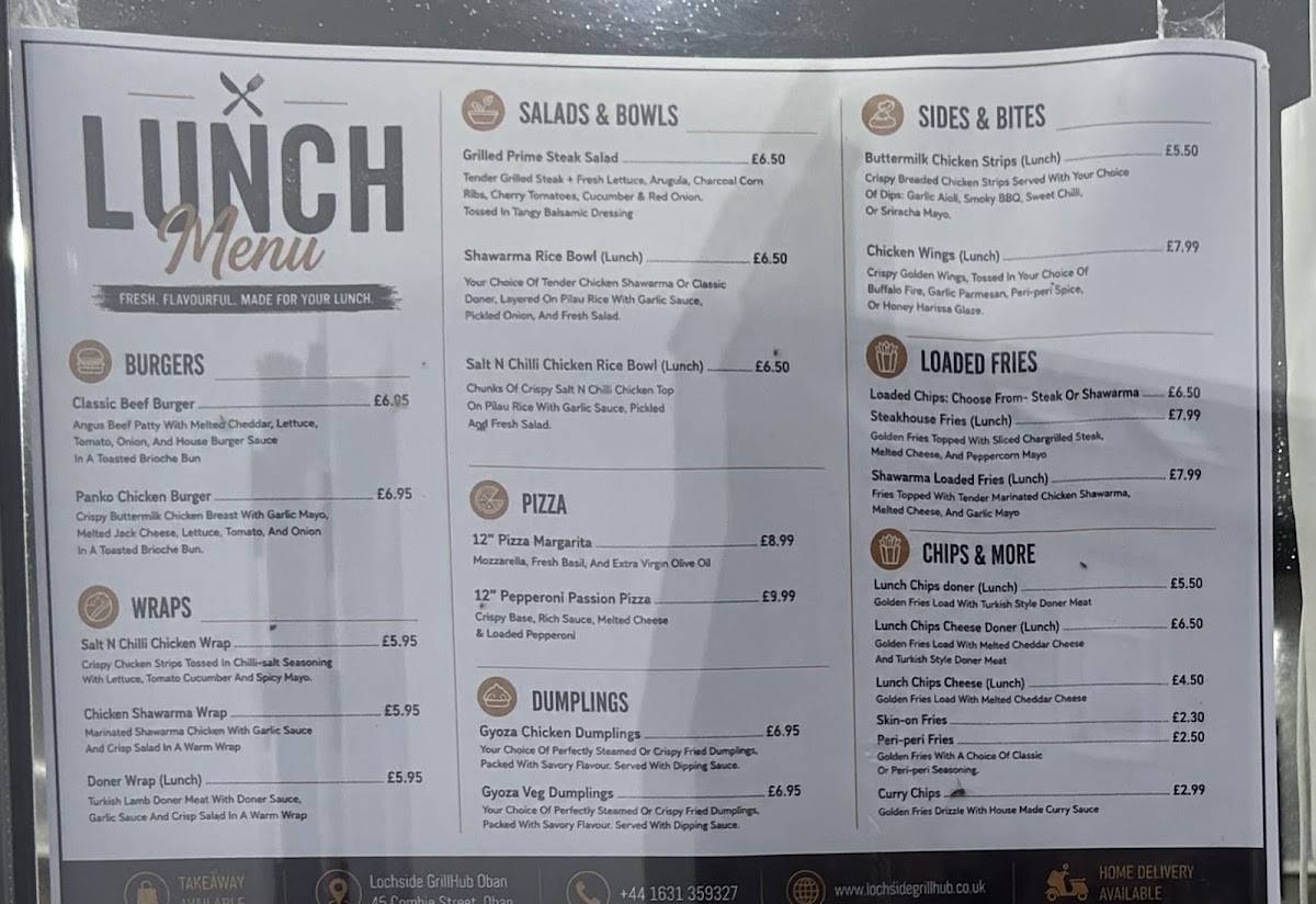 Lochside Grillhub меню