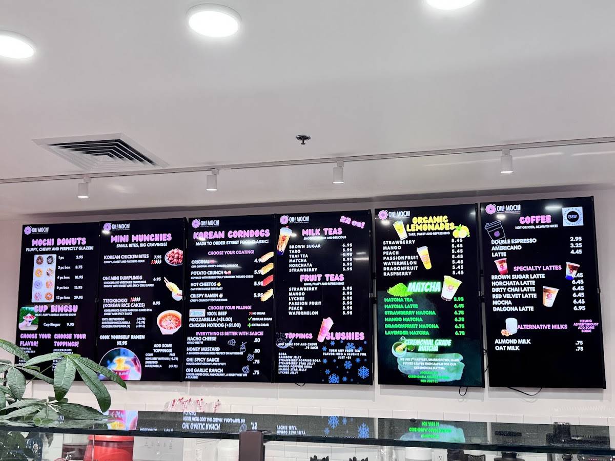 Oh Mochi Raleigh меню
