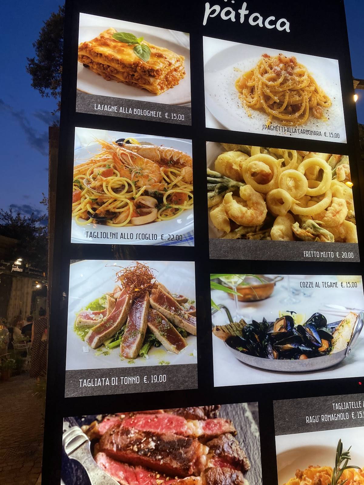 Osteria E... Pataca меню