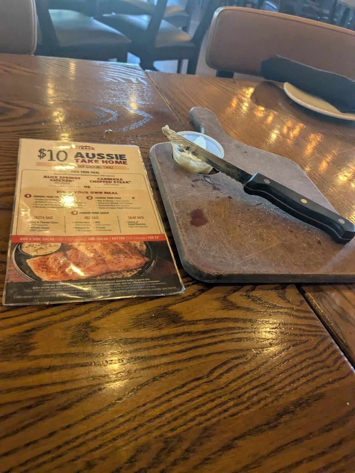Outback Steakhouse меню