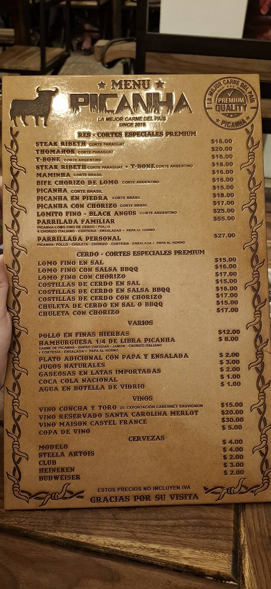 PICANHA меню