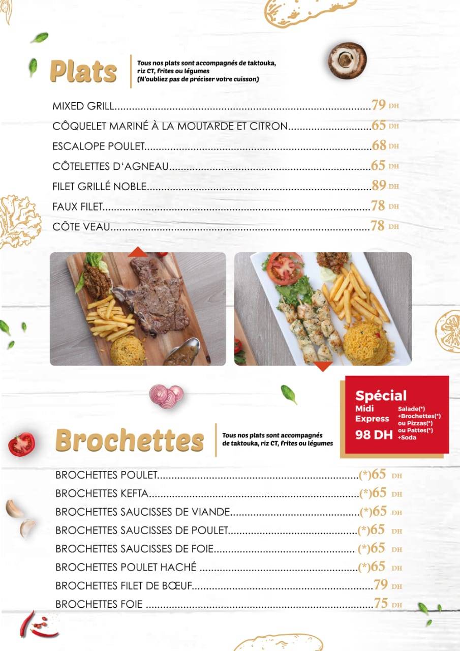 PINCHOS меню