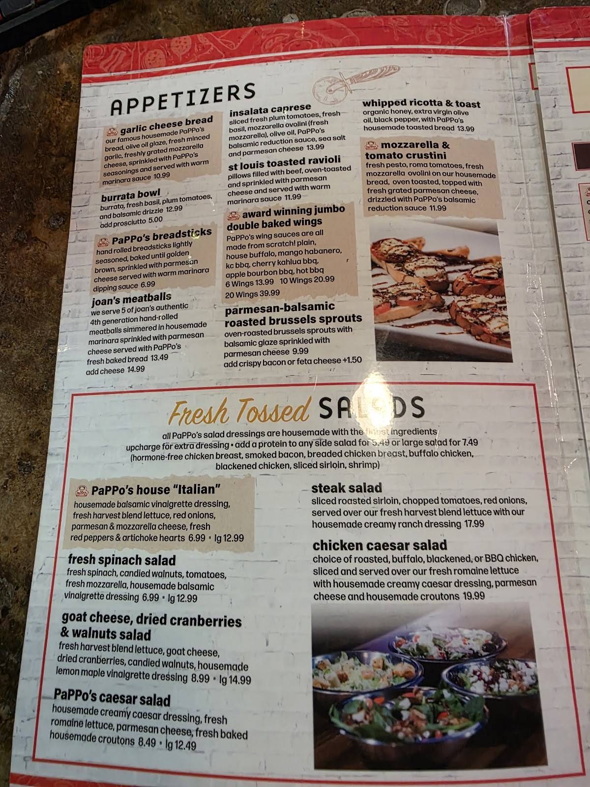 PaPPo's Pizzeria & Pub Downtown Springfield меню