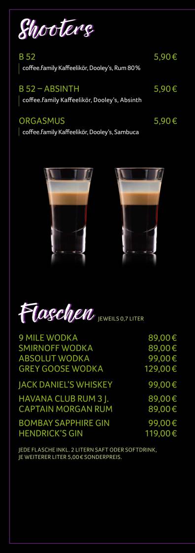 Weekend Cocktailbar меню
