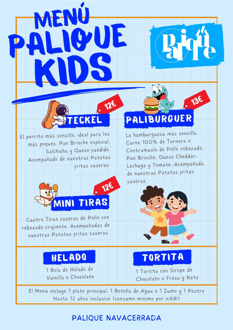 Palique Navacerrada меню