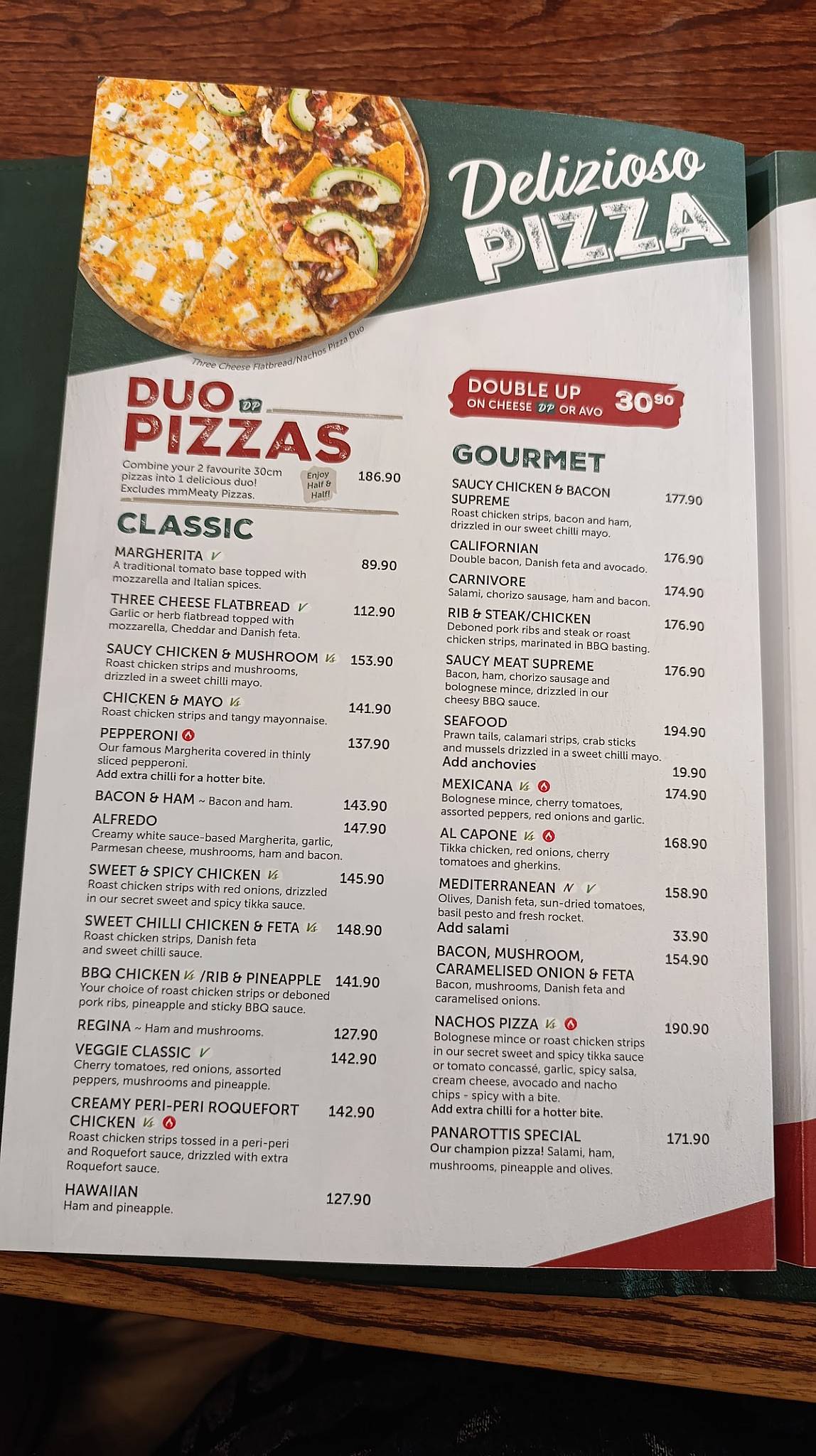 Panarottis Clearwater Mall меню