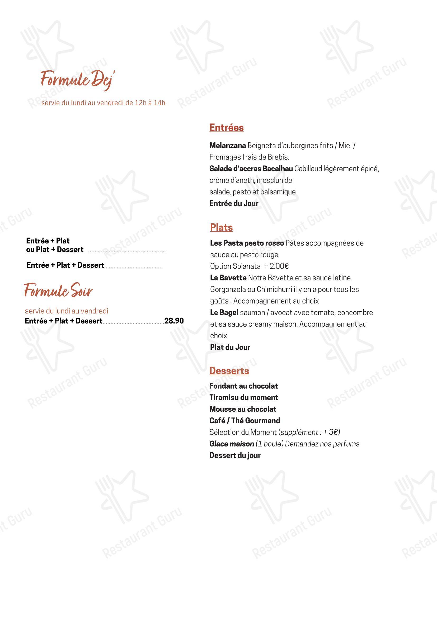 Крафт меню ресторана Pintxos в Руане