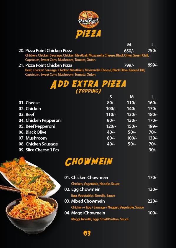 Pizza Point Rikabibazar меню