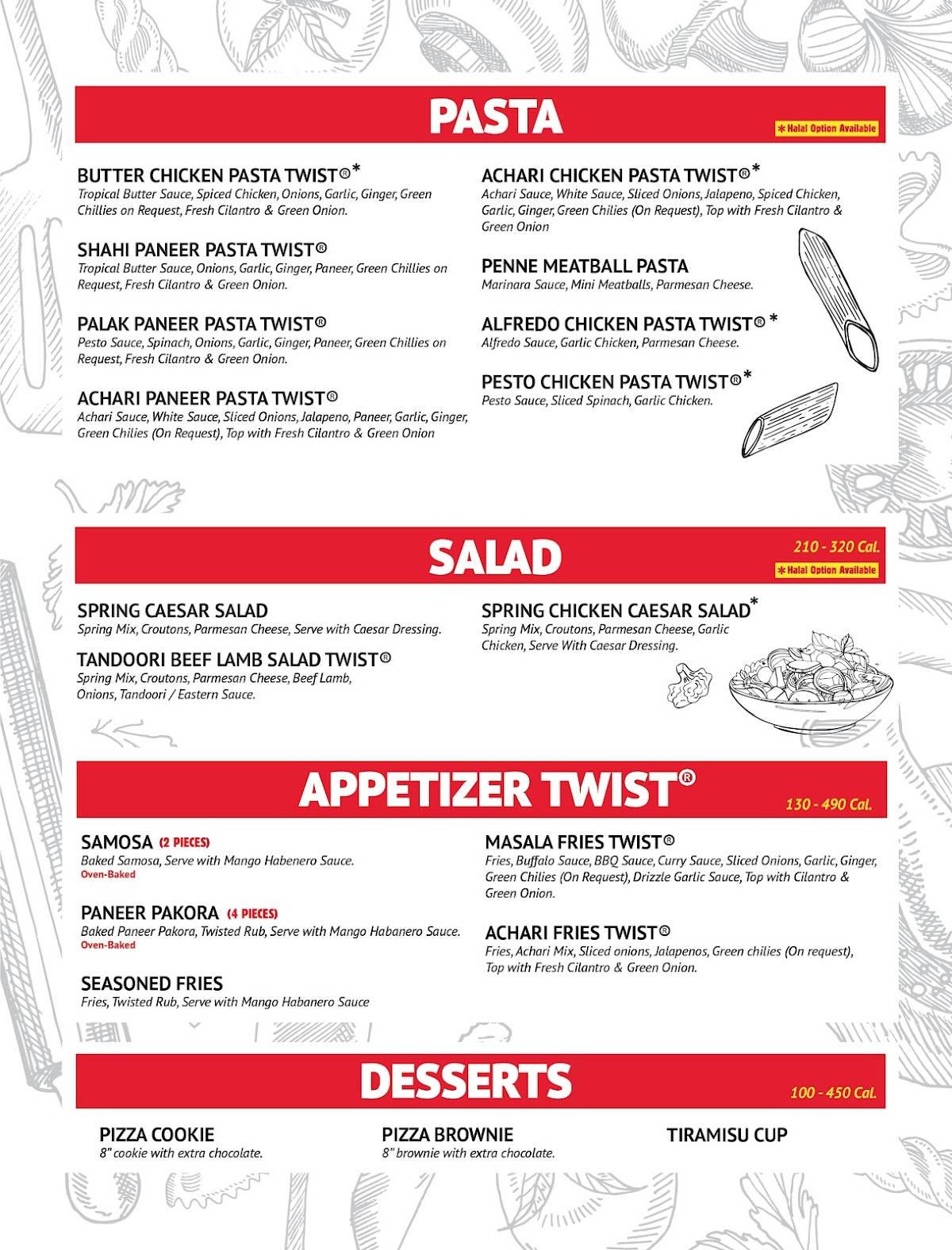 Pizza Twist меню