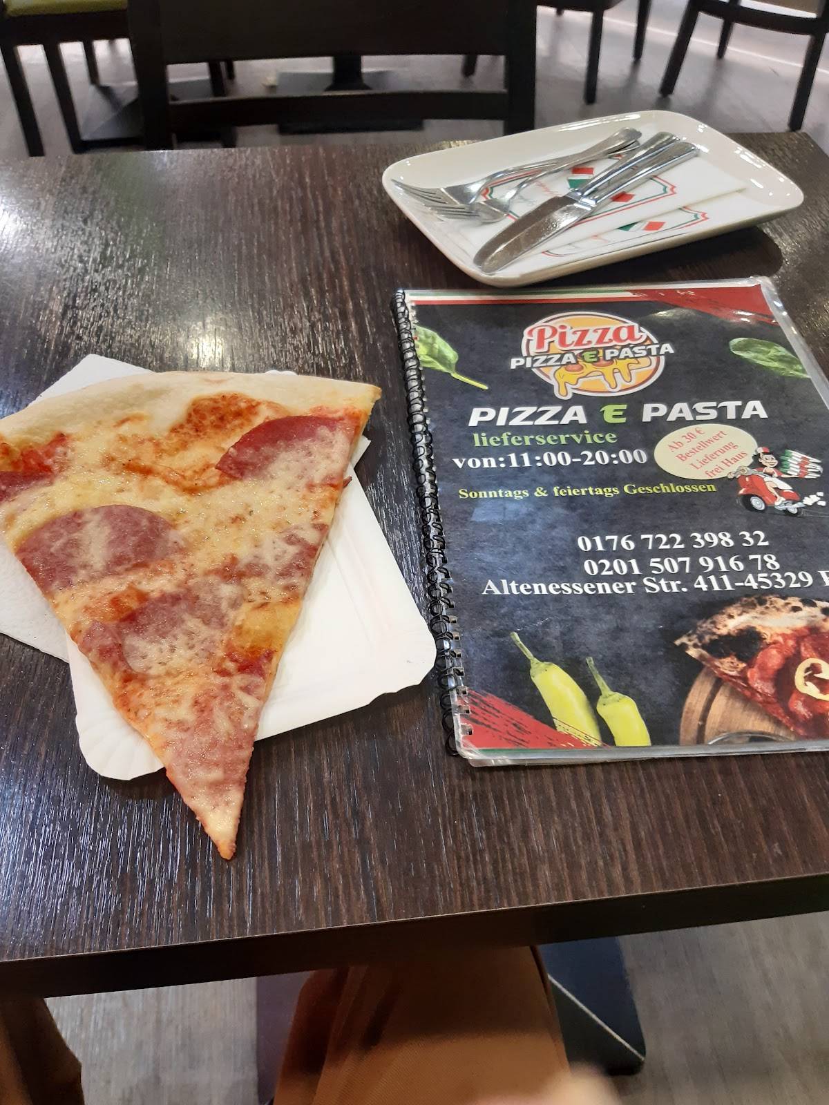 Pizza e Pasta меню