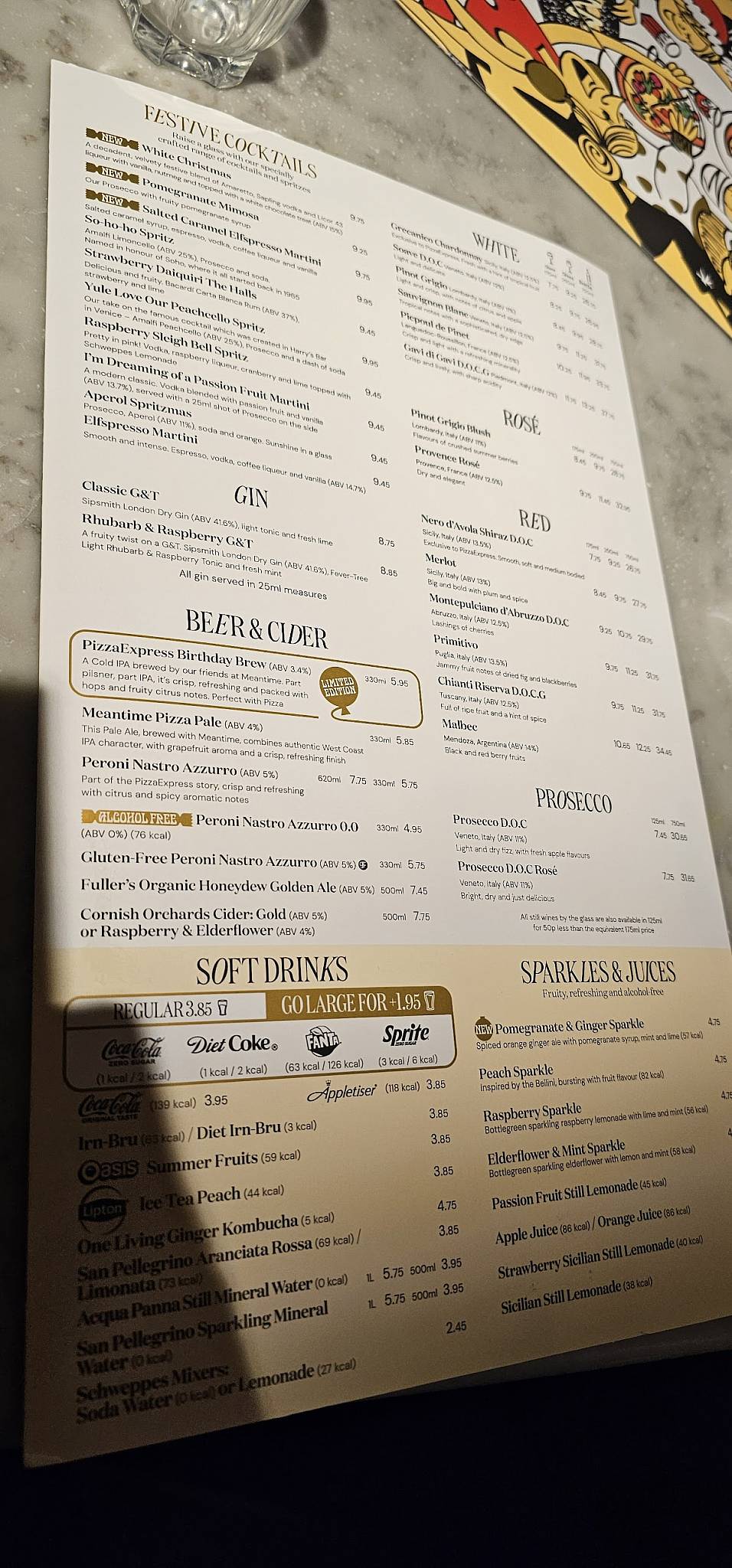 PizzaExpress меню