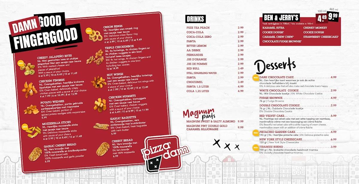Pizzadam Rotterdam Zuid меню